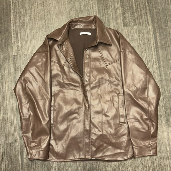 Oak and fort brown leather jacket - Picture 1 of 2